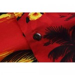 Boy Hawaiian Shirt or Cabana Set in Red Sunset