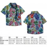 Boy's Coconut Tree Print Beach Tops Baby Aloha Hawaiian Shirt (1-5 Years Old)