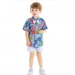 Boy's Coconut Tree Print Beach Tops Baby Aloha Hawaiian Shirt (1-5 Years Old)