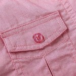 Boys' Summer Short Sleeve Button Down Cotton Lightweight Shirt