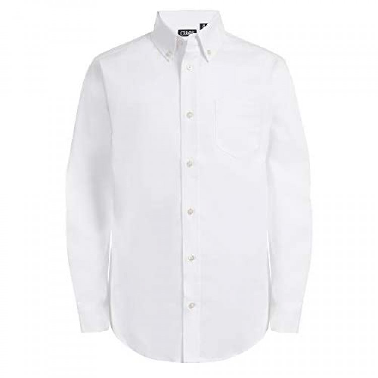 Chaps Boys' Long Sleeve Oxford Button-Down Dress Shirt