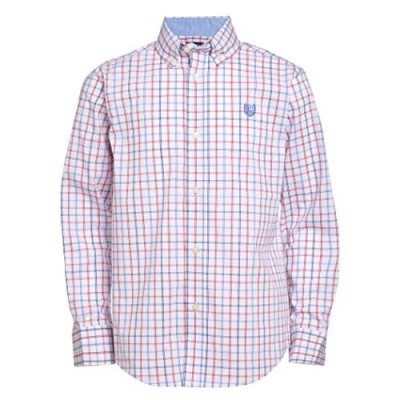 Chaps Boys' Long Sleeve Plaid Button-Down Woven Shirt