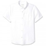 Essentials Boys' Kids Uniform Short-Sleeve Woven Oxford Button-Down Shirts