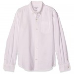 Essentials Boys' Uniform Long-Sleeve Woven Oxford Button-Down Shirts