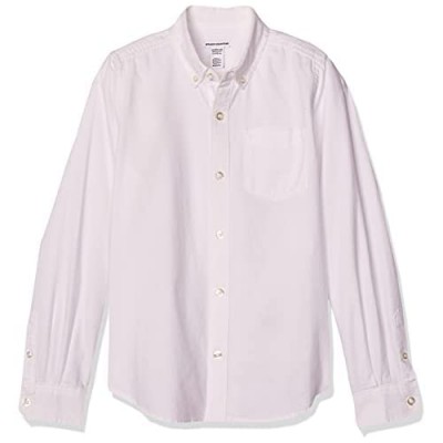  Essentials Boys' Uniform Long-Sleeve Woven Oxford Button-Down Shirts