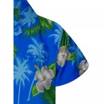 King Kameha Funky Casual Hawaiian Shirt Kids Boys Girls Front Pocket Very Loud Shortsleeve Unisex Flower Print 2-14 Years