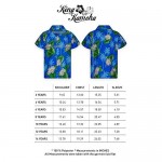King Kameha Funky Casual Hawaiian Shirt Kids Boys Girls Front Pocket Very Loud Shortsleeve Unisex Flower Print 2-14 Years