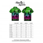 King Kameha Funky Casual Hawaiian Shirt Kids Boys Girls Pocket Very Loud Shortsleeve Unisex Beach Print 2-14 Years