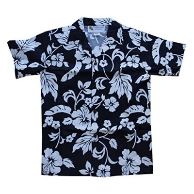 Made in Hawaii ! Boy's Classic Hibiscus Christmas Wedding Luau Cruise Hawaiian Aloha Shirt