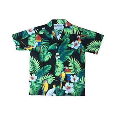 Made in Hawaii ! Boy's Tropical Parrot Hawaiian Luau Cruise Aloha Shirt