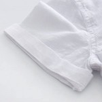 MOMOLAND Toddler Boys Short Sleeves Button Down Shirt Linen Design
