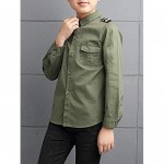Phorecys Little Big Boys Uniform Long/Short Sleeve Button Down Cotton Shirt