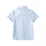 Sofinee Place Boy‘s Short Sleeve Shirts Woven Cotton Button Down Casual Shirt for Boys Toddlers 3-12years