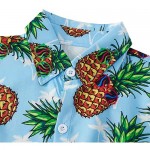 uideazone Kids Boys Hawaiian Aloha Shirt Summer Short Sleeve Button Down Dress Shirt for Beach Holiday 2-8 Years