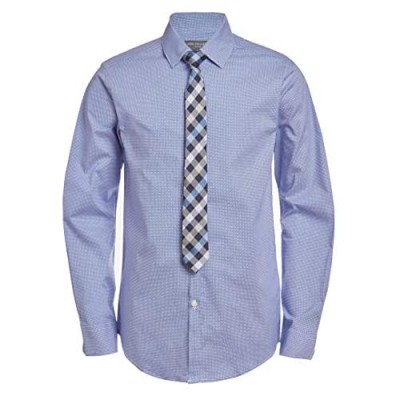 Van Heusen Boys' Long Sleeve Dress Shirt and Tie Set