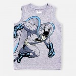 BATMAN 2 Pack Boy's Sleeveless Tee Shirt Set Superhero Printed Undershirt for Toddler Kids