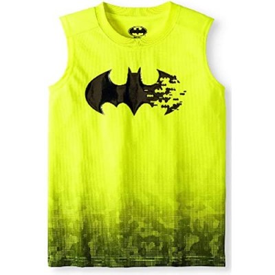 DC Comics Boys Batman Muscle Tank T-Shirt (XXL 18  Yellow)