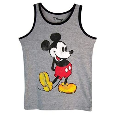 Disney Boys Gray and Black Nostalgia Mickey Mouse Tank Top Shirt