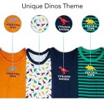 Evercute Baby Toddler Boys Tank Tops 3-4 Pack 100% Cotton Dianosaurs Sharks Transport Sleeveless Shirts for Little Boys