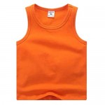 Sooxiwood Little Boys Vest 100% Cotton Solid Color Navy Collar Summer Tank Top