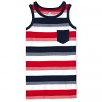 The Children's Place Boys' Americana Mix And Match Striped Pocket Tank Top