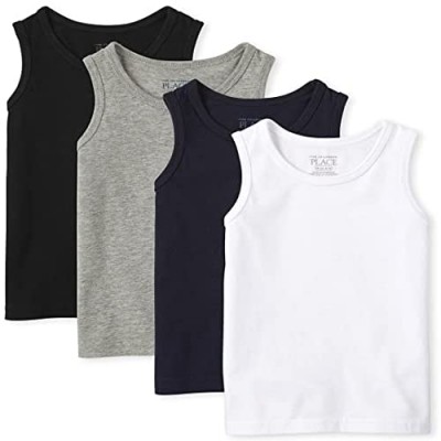 The Children's Place Boys' Baby and Toddler Mix and Match Basic Tank Top 4-Pack