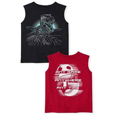 The Children's Place Boys Graphic Muscle Tank Top 2-Pack