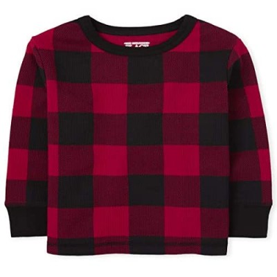 The Children's Place Boys' Toddler Buffalo Plaid Thermal Top