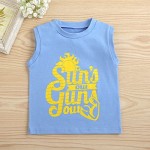 Toddler Baby Boy Tank Top Sleeveless T-Shirt Letter Sun's Out Guns Out Tank Tops Kids Casual Vest Summer Clothes