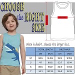 V.&GRIN Toddler Boys Tank Tops 100% Cotton Dinosaurs Undershirts 3 Pack Tanks Set for Boys 4-7 Years