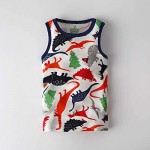 WINZIK Toddler Boys Girls Sleeveless Tank Tops Kids Cotton Vest Undershirt Graphic Summer Tee Shirt Clothes for 18M-6Y