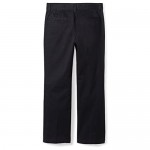 Essentials Boys' Uniform Straight-Fit Flat-Front Chino Khaki Pants