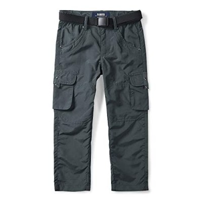 OCHENTA Kids Boy's Youth Pull on Cargo Pants  Quick Dry Outdoor Hiking Camping Fishing