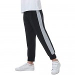 Sykooria Boys Jogger Pants Soft Casual Pants Drawstring Elastic Side Striped Sweatpants with Pockets (4T-12 Years)