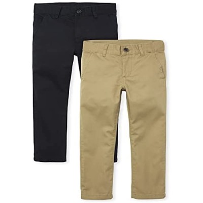 The Children's Place Boys' Uniform Skinny Chino Pants 2-Pack