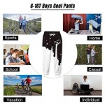 UNICOMIDEA 6-16T Boys Sweatpants Girls Funny Joggers Sports Pants with Drawstring