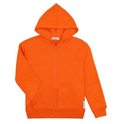 AMERICLOUD Kids Zip Up Hoodie Sprot Jacket Basic Soft Brushed Fleece Hooded Sweatshirts for Boys or Girls 3-12 Years