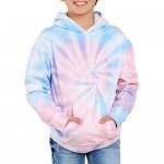 Bigyonger Unisex Kids Tie Dye Hoodie Long Sleeve Sweatshirt Hooded Pullovers with Pocket