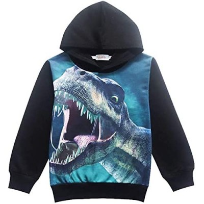 Boys Sweatshirts Dinosaur Hoodie Tops Toddler Hooded T-Shirts Casual Hoodies Long Sleeve Outdoor Outfit