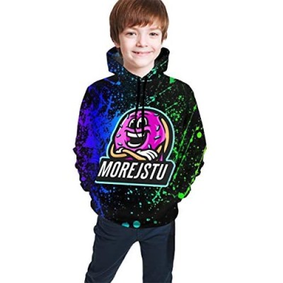 Dejina Children's MoreJStu Hoodies Sweatshirt Fashion Hoodies for Kids/Youth/Boys/Girls Pullover Sweatshirt with Pockets