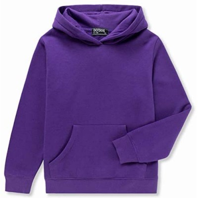 DOTDOG Unisex Kids Soft Brushed Fleece Pullover Hooded Sweatshirt Classic Casual Hoodie for Boys or Girls (3-12 Years)