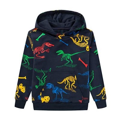 HZXVic Kids Dinosaur Hoodies for Boys Toddler Sweatshirt Casual Long Sleeve Pullover Tops