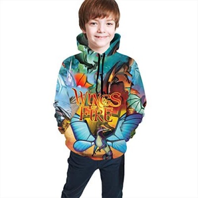 JHSZCSSDZS 3D Print Dragon Teen Hoodie Sweatshirt Black For Boys And Girls