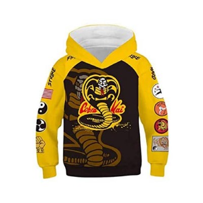 Karate Kid Cobra Kai Hoodies for Kids Sweatshirts Casual Hooded Pullover Outwear