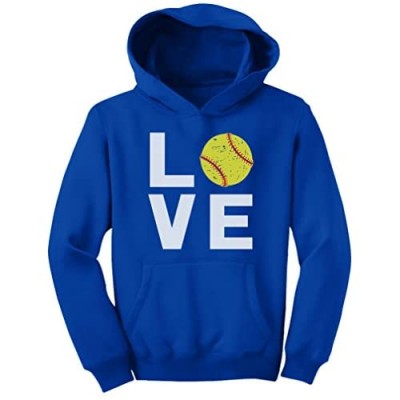 Love Softball Kids Sweatshirt Gift for Softball Fans Youth Hoodie
