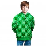 Minecraft Creeper Zip-Up Costume Hoodie with Full Face Mask for Youth Kids
