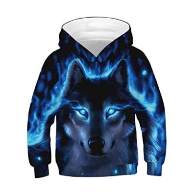 New Wolf 3D Hoodie Boys Sweatshirt Boys/Girls Hoodies Long Sleeve Pullover Novelty Casual Kids Animal Coats