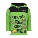 Nickelodeon TMNT Ninja Turtles Half-Zip Fleece Pullover Hoodie Green