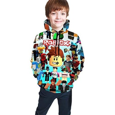 Reneealsip Children's Hoodies 3D Printed Kids Hooded Youth Pullover Sweatshirt for Boys Girls Teen