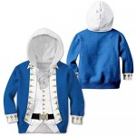 SPCOSPLAY Fashion Hoodie The Historical Figure George Washington Cosplay 3D Printed Sweatshirts for Kids